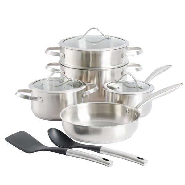 Kenmore 10 Pieces Stainless Steel (18/10) Cookware Set