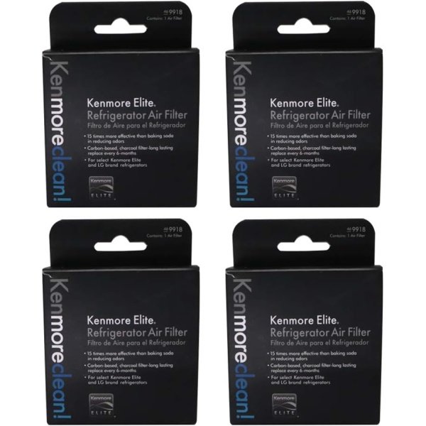 4 Pack Kenmore Elite 469918 Refrigerator Air Filter (4)