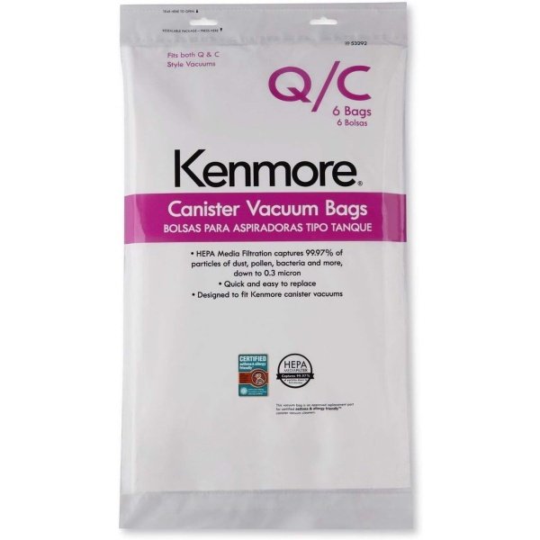 Kenmore Canister Vacuum Bags Type Q & C (6)